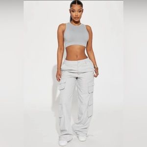 Flap With It Cargo Pants - Grey - Petite